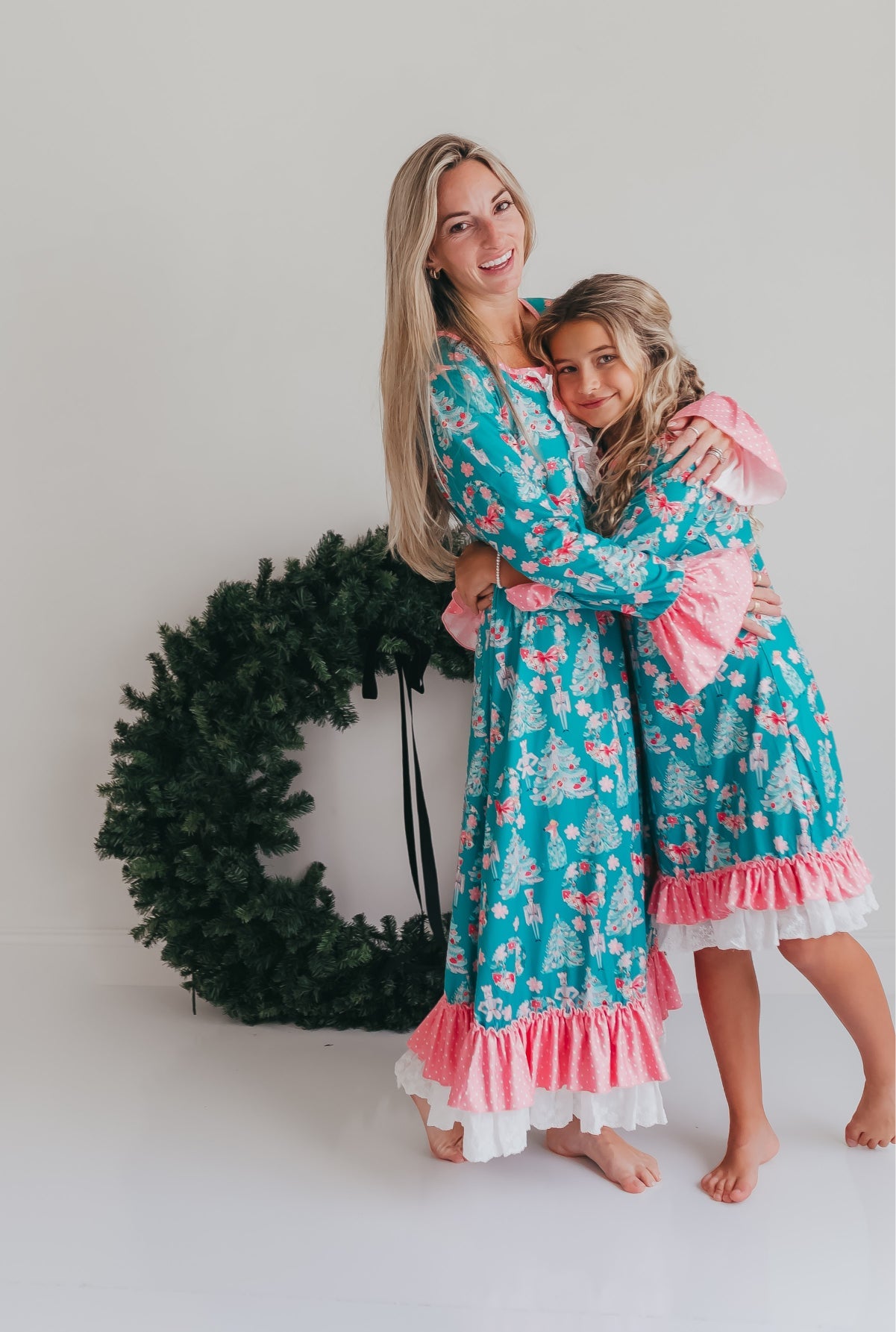 Women's Pink Teal Nutcracker Lounge Gown